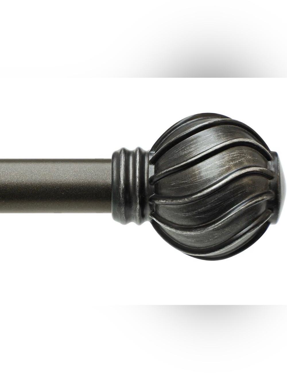 Retro Black Curtain Rods for Windows 48 to 84 Inches